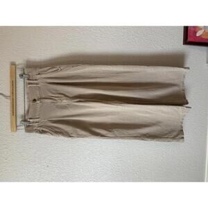 American Eagle Wide Leg Ultra High Rise Stretch Pant Size Zero 0 Tan